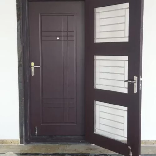 Wooden finish metal door1
