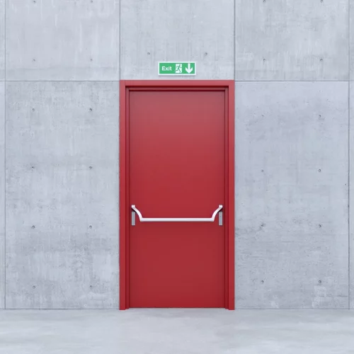 fire-exit-red-metal-door